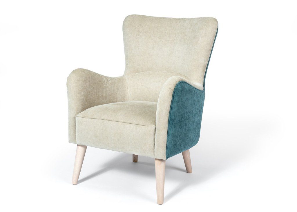 Fauteuil audace tissu bi-ton fabrication haut de gamme meubles duquesnoy nord