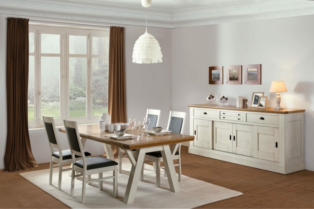 salle a manger romance en chene massif de france ateliers de langres meubles duquesnoy frelinghien nord lille armentieres