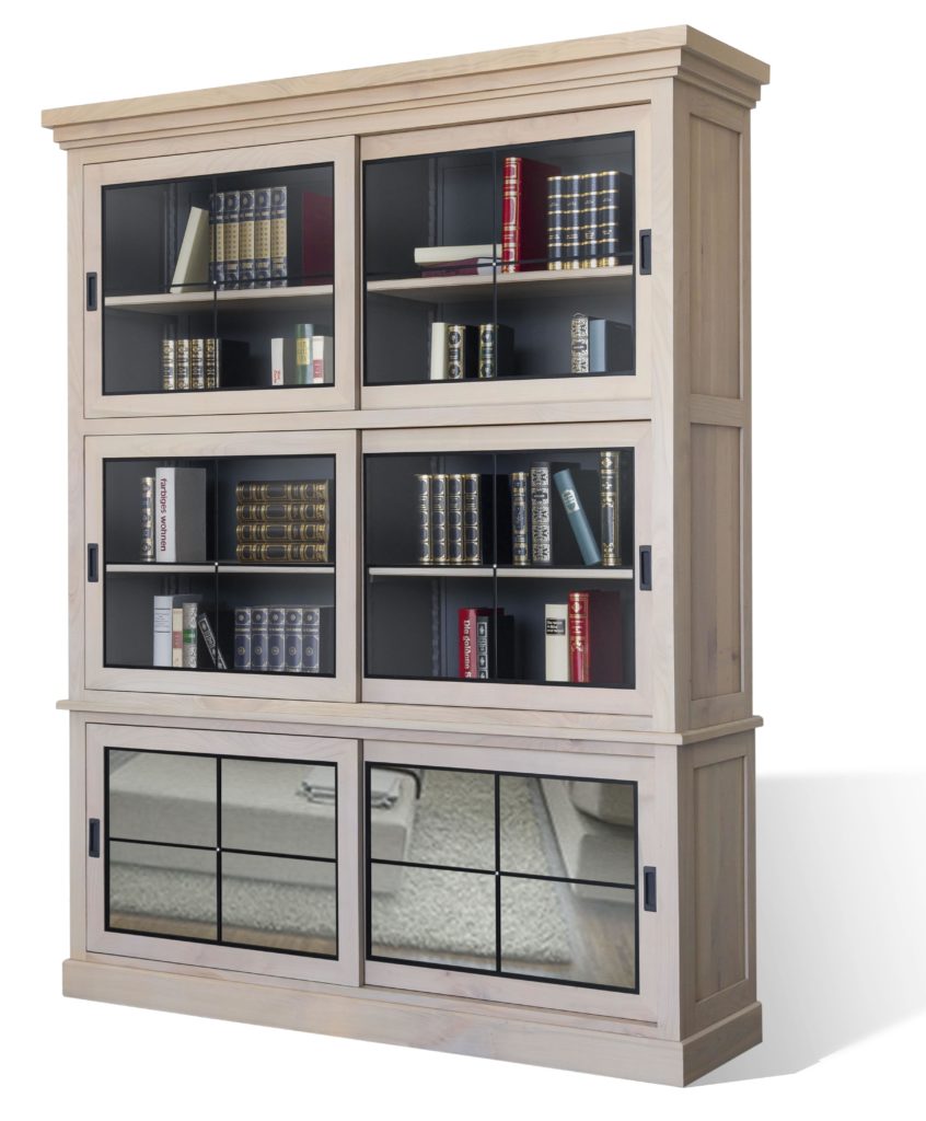 bibliotheque 6 portes coulissantes meubles duquesnoy frelinghien nord lille