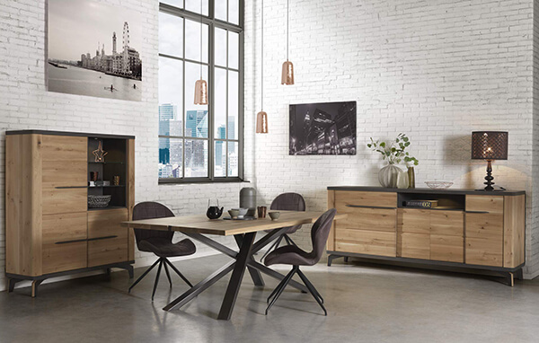 salle a manger industrielle jasmin couture meubles duquesnoy frelinghien nord lille armentieres