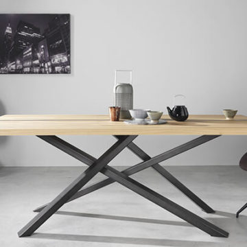 table de repas rectangulaire industrielle jasmin couture meubles duquesnoy frelinghien nord lille armentieres
