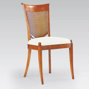 chaise de style garnie tissu vision collinet assise garnie en merisier meubles duquesnoy frelinghien lille nord