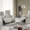 salon parsifal bardi relaxation en cuir blanc et gris fabrication italienne haut de gamme meubles duquesnoy frelinghien