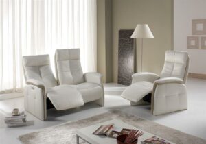 salon parsifal bardi relaxation en cuir blanc et gris fabrication italienne haut de gamme meubles duquesnoy frelinghien