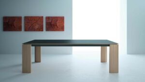 Table contemporaine claudia movis dessus ceramique meubles duquesnoy frelinghien lille nord