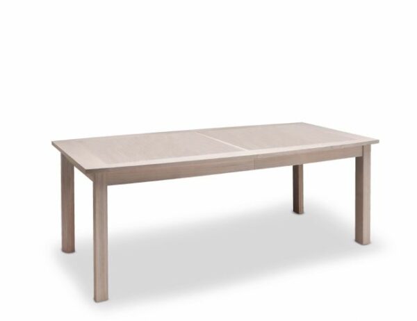 Table rectangulaire avec allonges dessus bois belem fabrication francaiise ateliers de langres meubles duquesnoy frelinghien nord lille armentieres