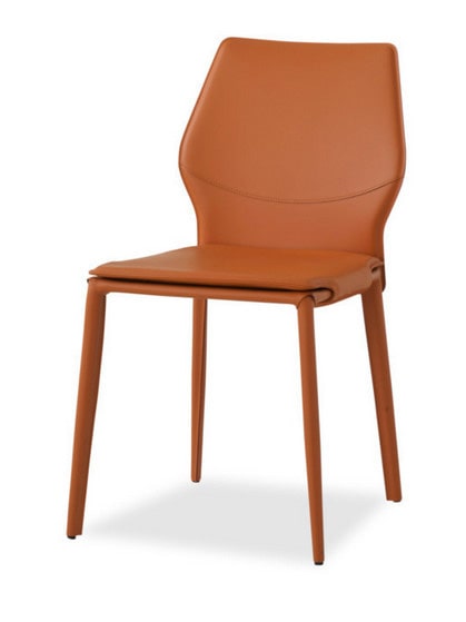 chaise contemporaine wind en tissu ou pvc ou cuir pied metal meubles duquesnoy frelinghien nord lille armentieres