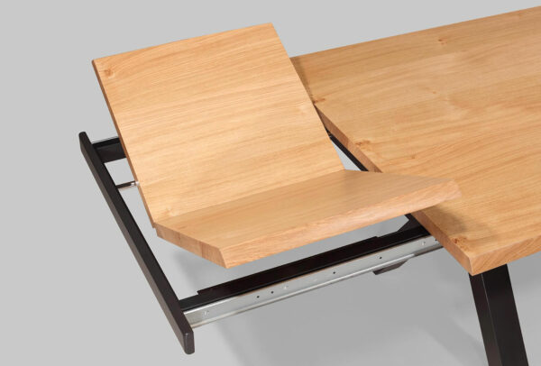 Table rectangulaire canopee avec allonge industrielle collection edison michel ferrand meubles duquesnoy frelinghien nord lille armentieres