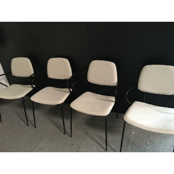 chaise brenda tissu beige cuisine ou sejour