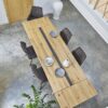 table brooks couture avec allonge et insert beton meubles duquesnoy frelinghien nord lille armentières