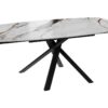 KHEOPS - Table repas plateau céramique 2 allonges escamotables pieds métal 7 coloris 2 tailles 120 ou 130 Meubles Duquesnoy Frelinghien nord lille armenetieres