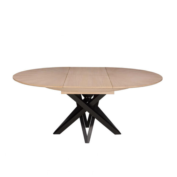Table ronde SPARK avec 1 allonge de 50 chene michel ferrand meubles duquesnoy frelinghien nord lille armentieres