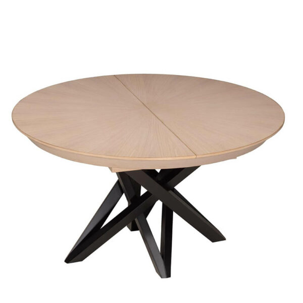 Table ronde SPARK avec 1 allonge de 50 chene michel ferrand meubles duquesnoy frelinghien nord lille armentieres