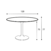 TABLE RONDE TORSO EN MARBRE PIED TULIPE METAL CASTLE LINE MEUBLES DUQUESNOY FRELINGHIEN NORD LILLE ARMENTIERES