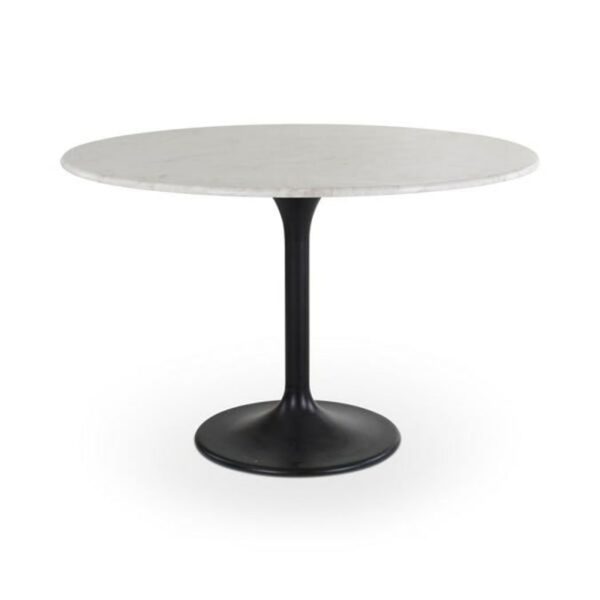 TABLE RONDE TORSO EN MARBRE PIED TULIPE METAL CASTLE LINE MEUBLES DUQUESNOY FRELINGHIEN NORD LILLE ARMENTIERES