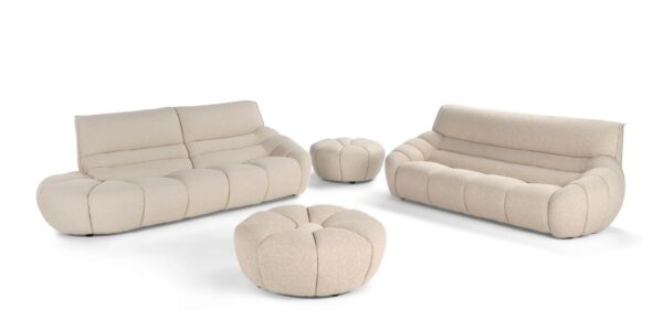 CANAPE DAISY CALIA ITALIA TISSU CUIR BUBBLE FABRICATION ITALIENNE MEUBLES DUQUESNOY FRELINGHIEN NORD LILLE ARMENTIERES