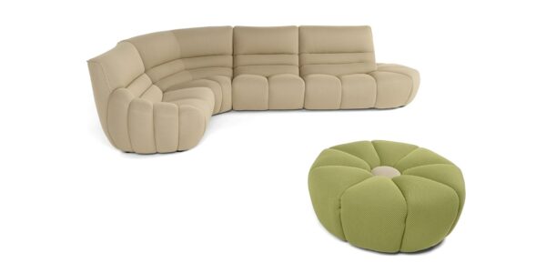 CANAPE DAISY CALIA ITALIA TISSU CUIR BUBBLE FABRICATION ITALIENNE MEUBLES DUQUESNOY FRELINGHIEN NORD LILLE ARMENTIERES