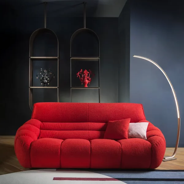 CANAPE DAISY CALIA ITALIA TISSU CUIR BUBBLE FABRICATION ITALIENNE MEUBLES DUQUESNOY FRELINGHIEN NORD LILLE ARMENTIERES