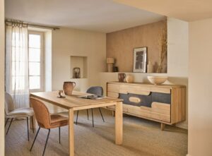 Buffet 4 portes . TABLE RECTANGULAIRE -ABSOLU meubles couture chêne massif -céramique MEUBLES DUQUESNOY FRELINGHIEN NORD LILLE ARMENTIERES BELGIQUE