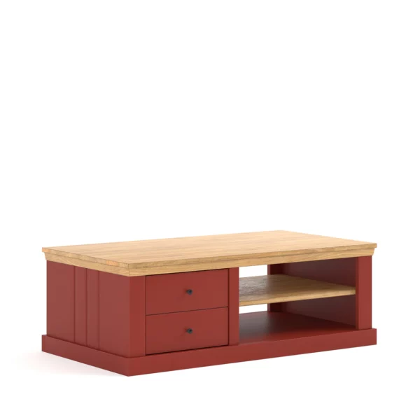 TABLE BASSE COLLECTION COSY CHENE MASSIF FABRICATION FRANÇAISE ATELIERS DE LANGRES MEUBLES DUQUESNOY FRELINGHIEN NORD LILLE ARMENTIERES BELGIQUE