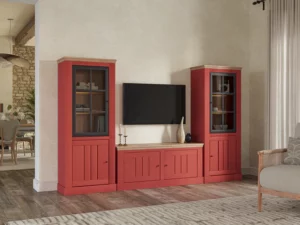 MEUBLE TV COLONNES COLLECTION COSY CHENE MASSIF FABRICATION FRANÇAISE ATELIERS DE LANGRES MEUBLES DUQUESNOY FRELINGHIEN NORD LILLE ARMENTIERES BELGIQUE