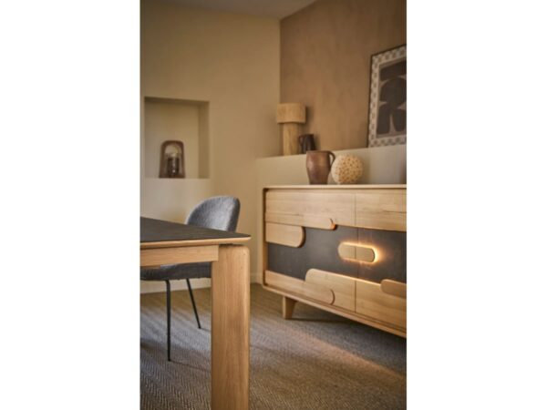 Buffet 4 portes ABSOLU meubles couture chêne massif -céramique MEUBLES DUQUESNOY FRELINGHIEN NORD LILLE ARMENTIERES BELGIQUE