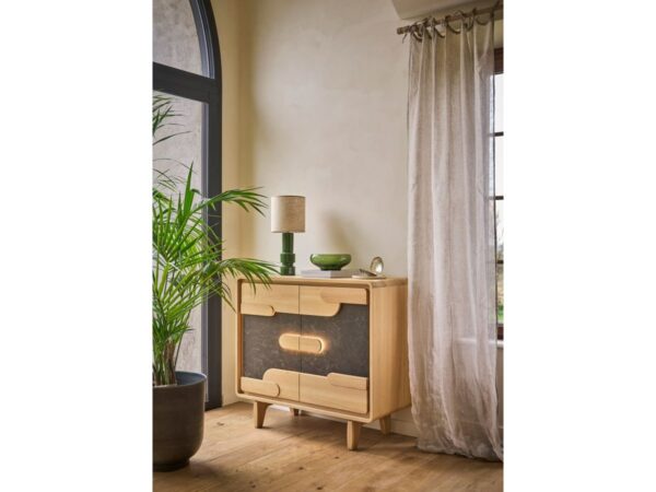 MEUBLE D'ENTREE -ABSOLU meubles couture chêne massif -céramique MEUBLES DUQUESNOY FRELINGHIEN NORD LILLE ARMENTIERES BELGIQUE