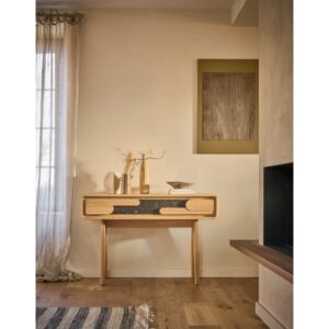 CONSOLE -ABSOLU meubles couture chêne massif -céramique MEUBLES DUQUESNOY FRELINGHIEN NORD LILLE ARMENTIERES BELGIQUE