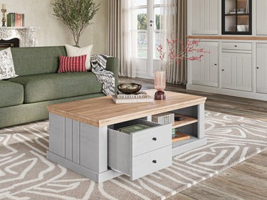 TABLE BASSE COLLECTION COSY CHENE MASSIF FABRICATION FRANÇAISE ATELIERS DE LANGRES MEUBLES DUQUESNOY FRELINGHIEN NORD LILLE ARMENTIERES BELGIQUE