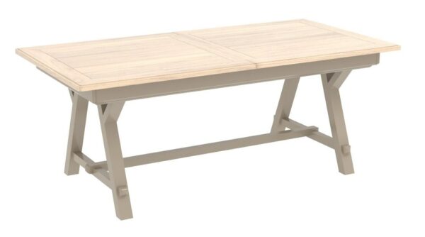 TABLE EXTENSIBLE RECTANGULAIRE COLLECTION COSY CHENE MASSIF FABRICATION FRANÇAISE ATELIERS DE LANGRES MEUBLES DUQUESNOY FRELINGHIEN NORD LILLE ARMENTIERES BELGIQUE