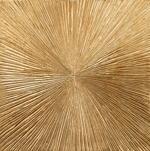 Peinture acrylique - élégance dorée - Toile sur châssis en bois - format carré - 100 cm x 100 cm- Meubles Duquesnoy Frelinghien Nord Lille