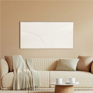 Peinture acrylique -Floating tensions - Toile sur châssis en bois - format rectangle - 140 cm x 70 cm- Meubles Duquesnoy Frelinghien Nord Lille