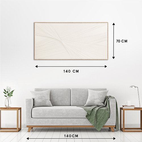 Peinture acrylique -Floating tensions - Toile sur châssis en bois - format rectangle - 140 cm x 70 cm- Meubles Duquesnoy Frelinghien Nord Lille