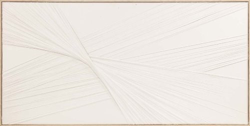 Peinture acrylique -Floating tensions - Toile sur châssis en bois - format rectangle - 140 cm x 70 cm- Meubles Duquesnoy Frelinghien Nord Lille