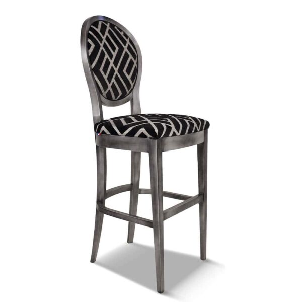 TABOURET DE BAR PAULINE PAGET TISSU FABRICATION FRANCAISE MEUBLES DUQUESNOY FRELINGHIEN NORD LILLE ARMENTIERES
