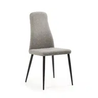 CHAISE CLARA TISSU -CUIR - PIEDS METAL EUROPEA FABRICATION ITALIENNE MEUBLES DUQUESNOY FRELINGHIEN NORD LILLE ARMENTIERES