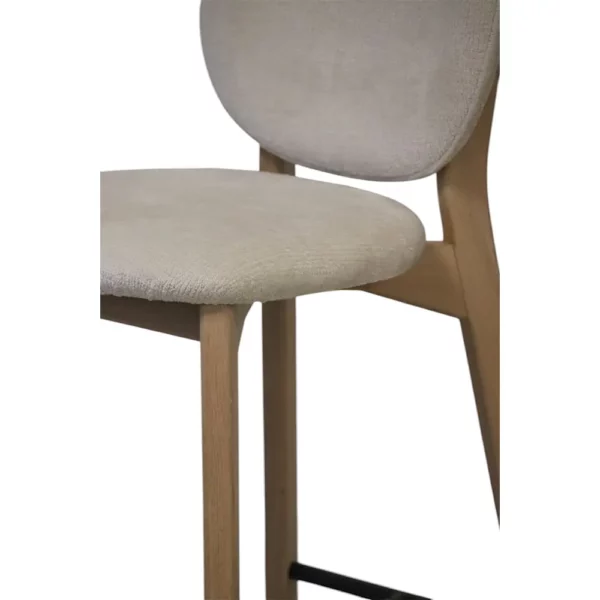 CHAISE HAUTE ALVA CHENE MASSIF TISSU -ATELIER DE LANGRES LELIEVRE FABRICATION FRANCAISE MEUBLES DUQUESNOY FRELINGFHIEN NORD LILLE ARMENTIERES