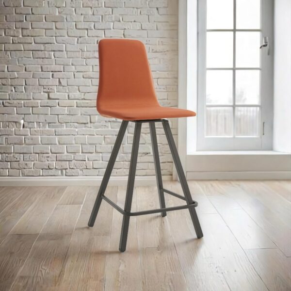 CHAISE PIVOTANTE HAUTE - TABOURET TABOURET BAR TISSU -CUIR - PIEDS METAL EUROPEA FABRICATION ITALIENNE MEUBLES DUQUESNOY FRELINGHIEN NORD LILLE ARMENTIERES