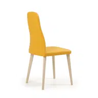 CHAISE CLARA TISSU -CUIR - PIEDS METAL EUROPEA FABRICATION ITALIENNE MEUBLES DUQUESNOY FRELINGHIEN NORD LILLE ARMENTIERES