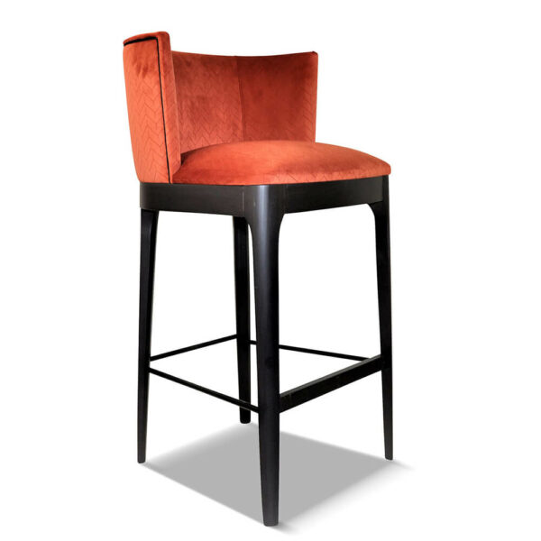 FAUTEUIL DE BAR ANITA PAGET TISSU FABRICATION FRANCAISE MEUBLES DUQUESNOY FRELINGHIEN NORD LILLE ARMENTIERES