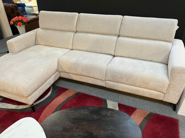 Canape avec méridienne et place relaxation en tissu soldes meubles duquesnoy frelinghien nord lille armentieres