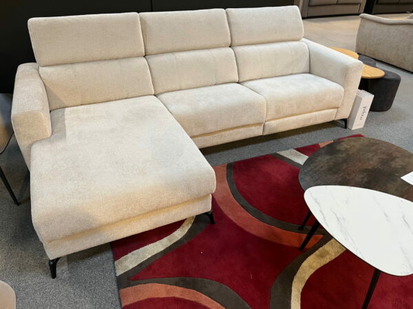 Canape avec méridienne et place relaxation en tissu soldes meubles duquesnoy frelinghien nord lille armentieres