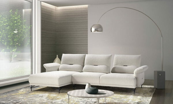 CANAPE DOSSIERS AVANCE-RECULE HIMBA SATIS TISSU OU CUIR CHAISE LONGUE ANGLE MEUBLES DUQUESNOY FRELINGHIEN NORD LILLE ARMENTIERES