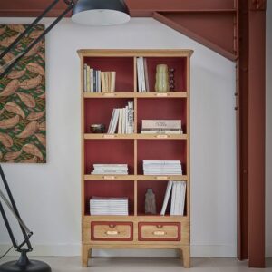 BIBLIOTHEQUE JAZZ ARTCOPI CHENE MASSIF FABRICATION FRANCAISE MEUBLES DUQUESNOY FRELINGHIEN NORD LILLE ARMENTIERES