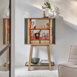 CABINET BAR TANGO ARTCOPI CHENE MASSIF FABRICATION FRANCAISE MEUBLES DUQUESNOY FRELINGHIEN NORD LILLE ARMENTIERES