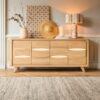 BUFFET 4 PORTES COLLECTION OLONNE MEUBLES COUTURES CHENE MASSIF - CÉRAMIQUE AVEC LEDS PERSONNALISABLE MEUBLES DUQUESNOY FRALINGHIEN NORD LILLE ARMENTIERES
