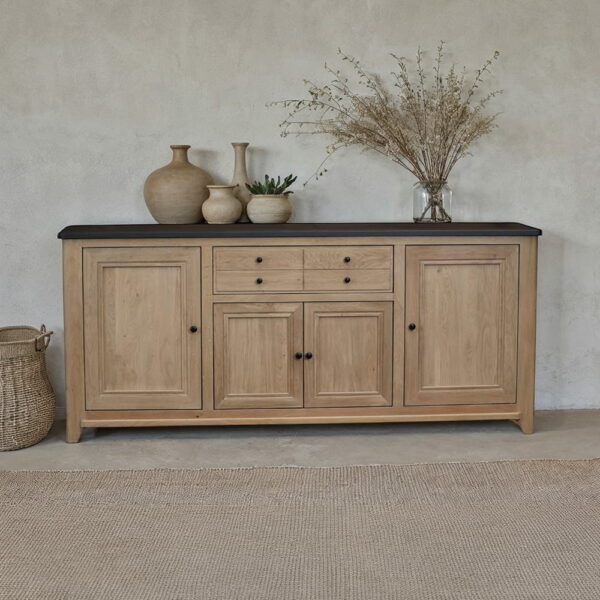 BUFFET 4 PORTES COLLECTION VAUBAN CHENE MASSIF FABRICATION FRANCAISE TEINTES DISPONIBLES MEUBLES DUQUESNOY FRELINGHIEN NORD LILLE ARMENTIERES