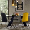 CHAISE ALBA EN TISSU OU CUIR DIFFERENTS COLORIS FABRICATION ITALIENNE EUROPEA MEUBLES DUQUESNOY FRELINGHIEN NORD LILLE ARMENTIERES