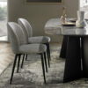 CHAISE ODETTE EUROPEA TISSU OU CUIR FABRICATION ITALIENNE MEUBLES DUQUESNOY FRELINGHIEN NORD LILLE ARMENTIERES