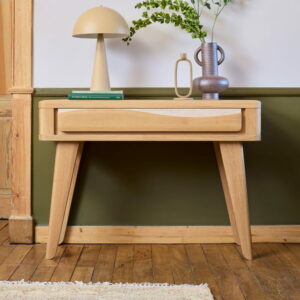 CONSOLE COLLECTION OLONNE MEUBLES COUTURES CHENE MASSIF - CÉRAMIQUE AVEC LEDS PERSONNALISABLE MEUBLES DUQUESNOY FRALINGHIEN NORD LILLE ARMENTIERES